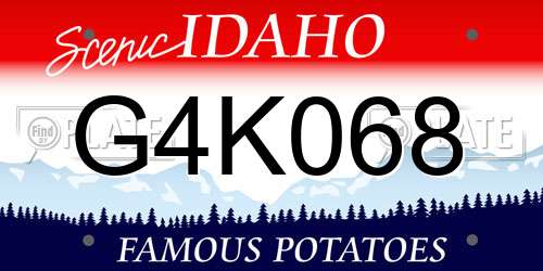 G4K068 Idaho License Plate