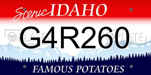 G4R260 Idaho License Plate