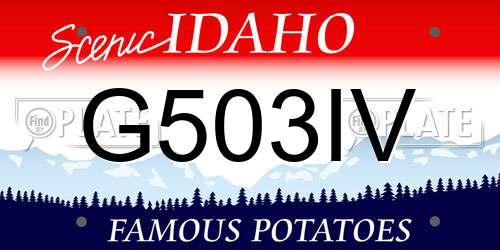 G503IV Idaho License Plate