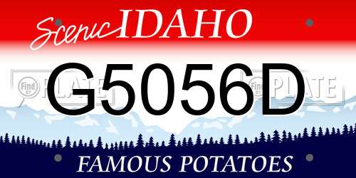G5056D Idaho License Plate