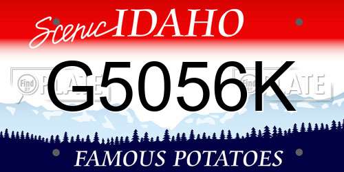 G5056K Idaho License Plate
