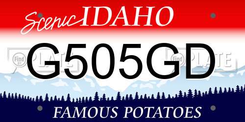 G505GD Idaho License Plate