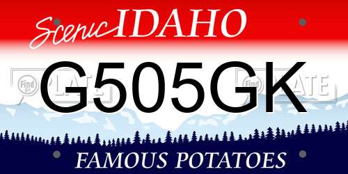 G505GK Idaho License Plate