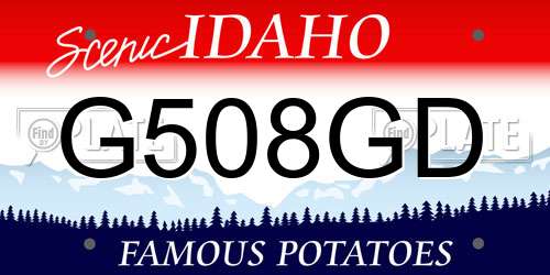 G508GD Idaho License Plate
