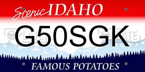 G50SGK Idaho License Plate