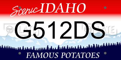 G512DS Idaho License Plate