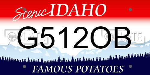 G512OB Idaho License Plate