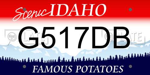 G517DB Idaho License Plate