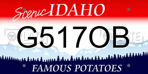 G517OB Idaho License Plate