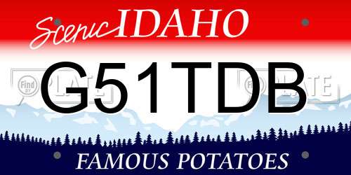 G51TDB Idaho License Plate