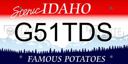 G51TDS Idaho License Plate