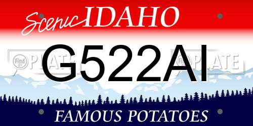 G522AI Idaho License Plate