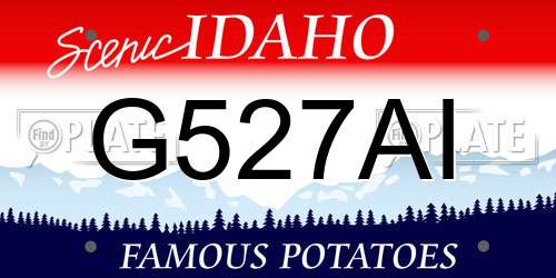 G527AI Idaho License Plate