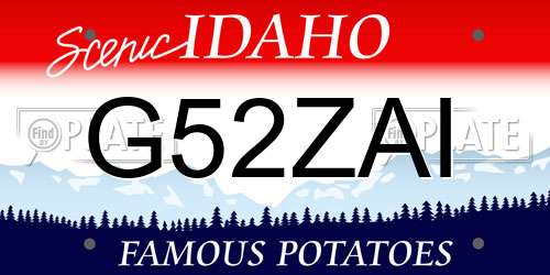 G52ZAI Idaho License Plate