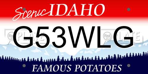 G53WLG Idaho License Plate