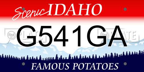G541GA Idaho License Plate