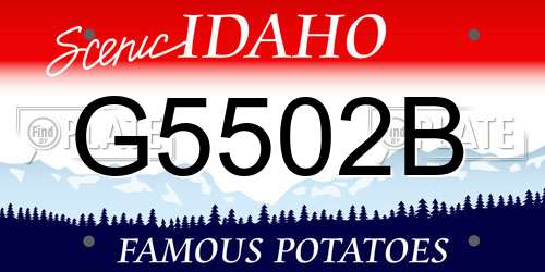 G5502B Idaho License Plate