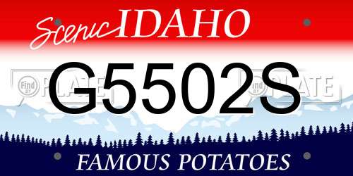 G5502S Idaho License Plate