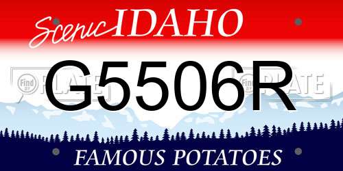 G5506R Idaho License Plate