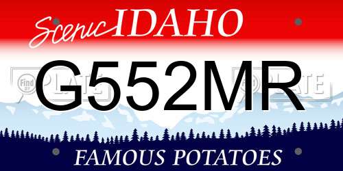 G552MR Idaho License Plate