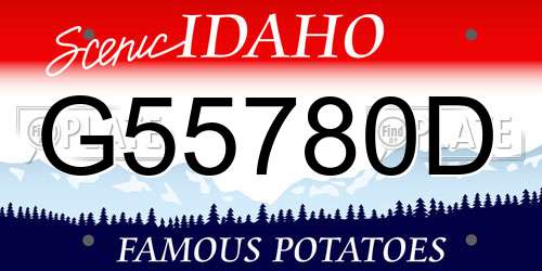 G55780D Idaho License Plate