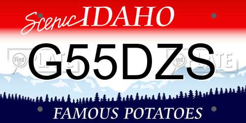 G55DZS Idaho License Plate