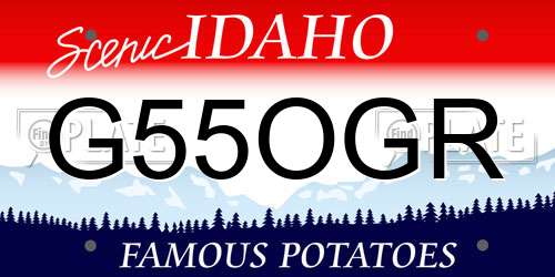 G55OGR Idaho License Plate