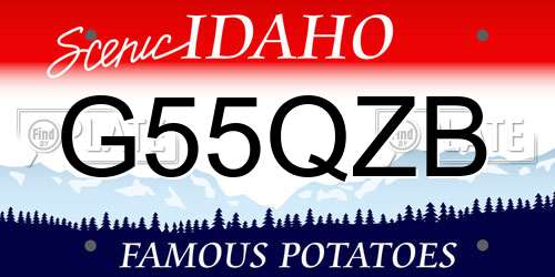 G55QZB Idaho License Plate