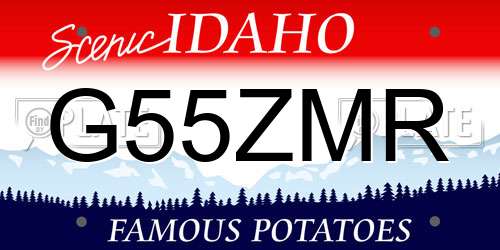 G55ZMR Idaho License Plate