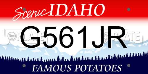 G561JR Idaho License Plate