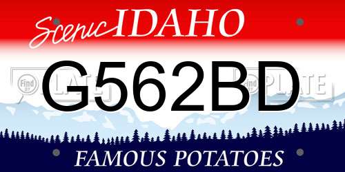 G562BD Idaho License Plate