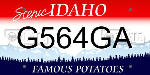 G564GA Idaho License Plate