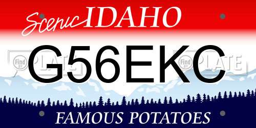 G56EKC Idaho License Plate