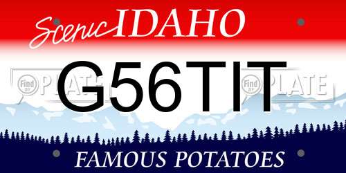G56TIT Idaho License Plate
