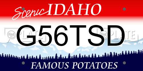 G56TSD Idaho License Plate