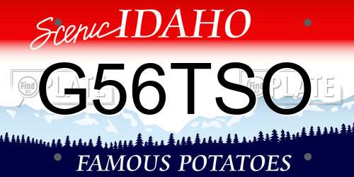 G56TSO Idaho License Plate
