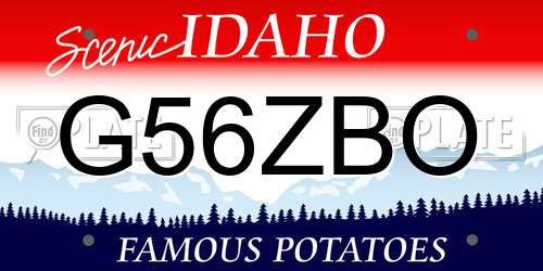 G56ZBO Idaho License Plate
