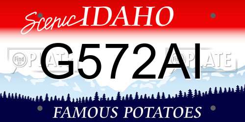 G572AI Idaho License Plate