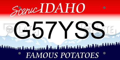 G57YSS Idaho License Plate