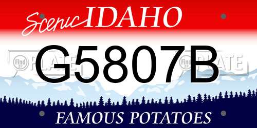 G5807B Idaho License Plate
