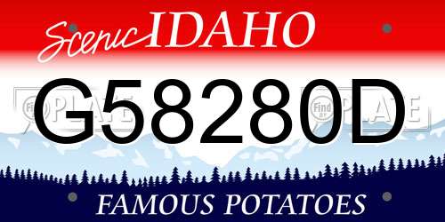 G58280D Idaho License Plate