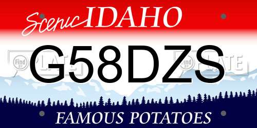 G58DZS Idaho License Plate