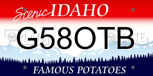 G58OTB Idaho License Plate