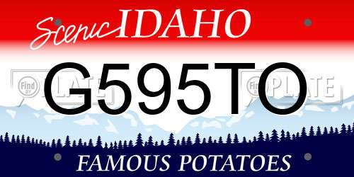 G595TO Idaho License Plate