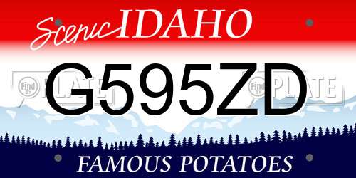 G595ZD Idaho License Plate