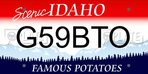 G59BTO Idaho License Plate