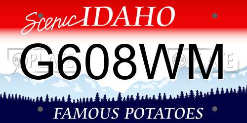 G608WM Idaho License Plate