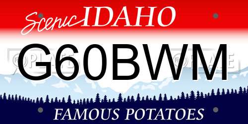 G60BWM Idaho License Plate