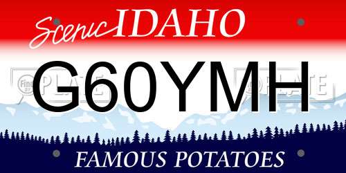 G60YMH Idaho License Plate