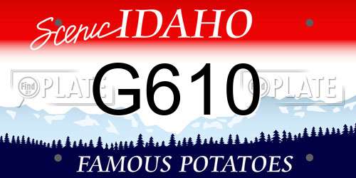 G610 Idaho License Plate